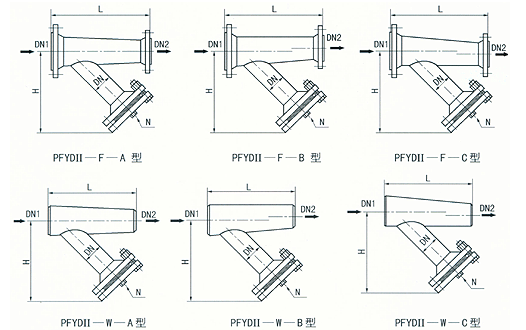 Y型过滤器焊接异径法兰连接.png